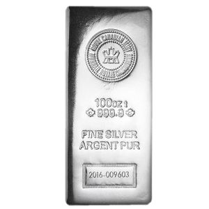 100 oz Silberbarren Royal Canadian Mint